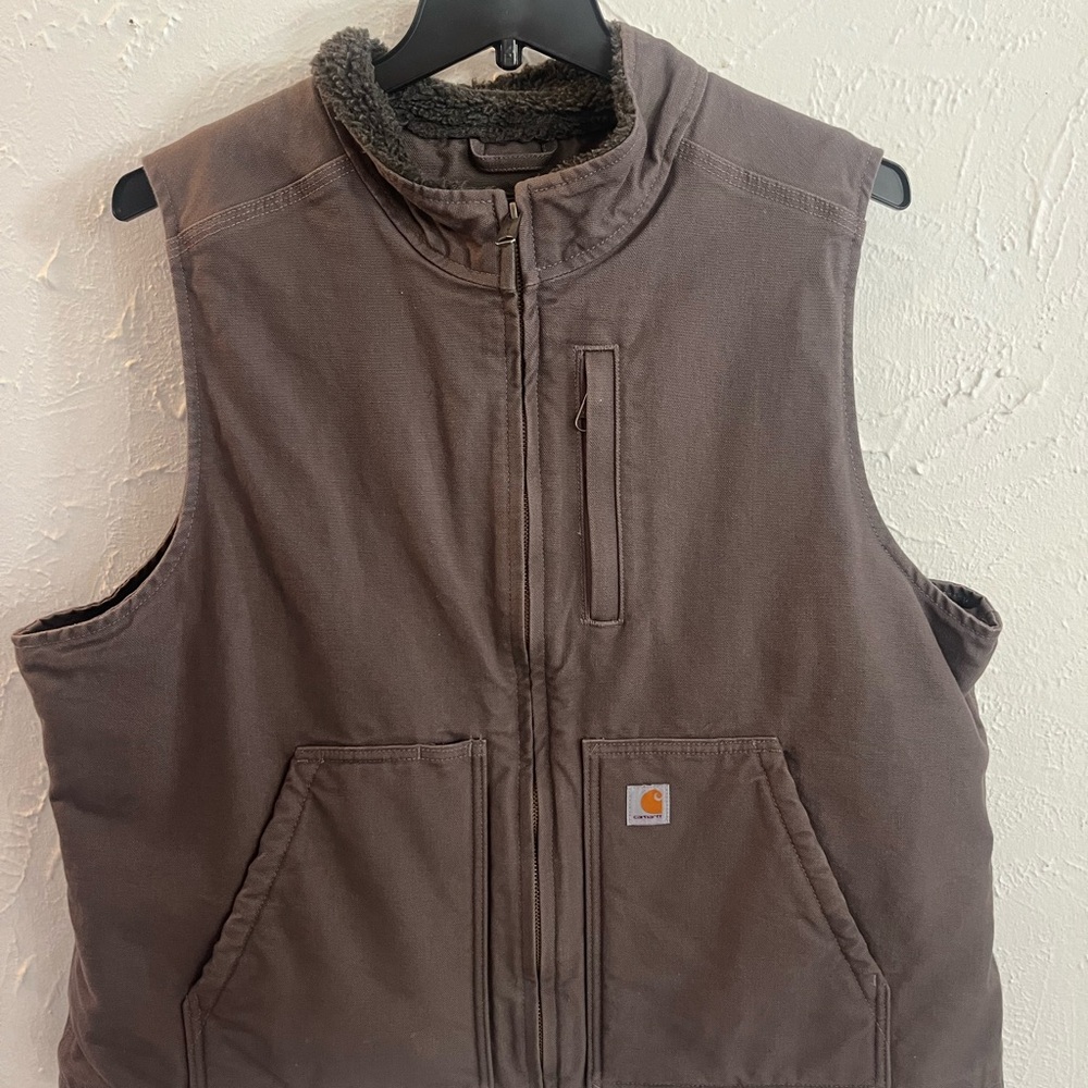 Carhartt grey/purple Sherpa-Lined Vest